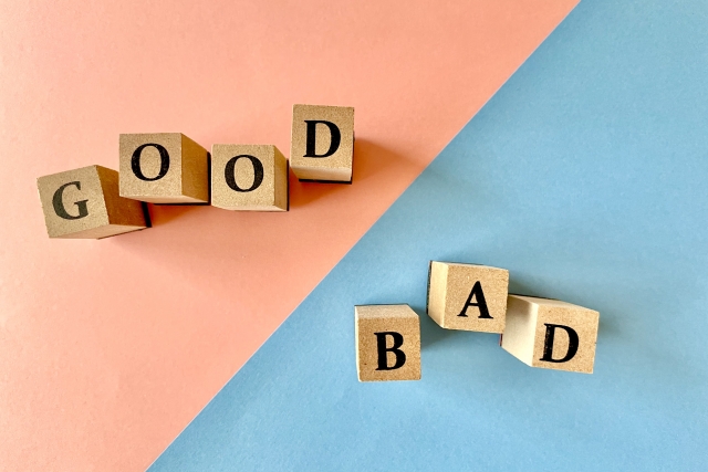 GOOD・BADと書かれたブロック
